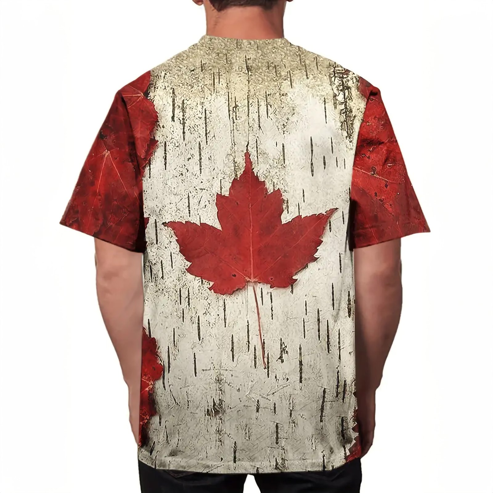 Men’s Maple Leaf Print T-shirt - Image 2