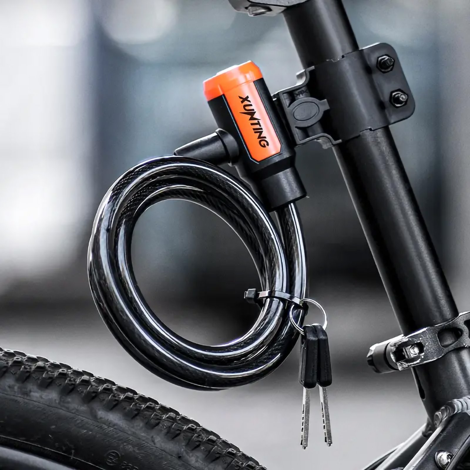 Weatherproof Anti-Theft Bike Cable Lock with Mounting Bracket - Image 13