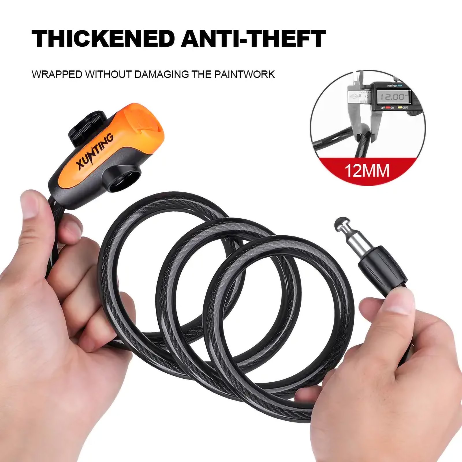 Weatherproof Anti-Theft Bike Cable Lock with Mounting Bracket - Image 3